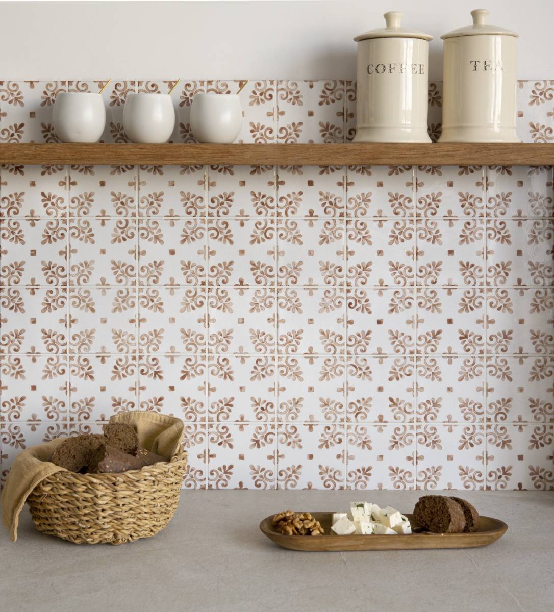 Luna Bleu & Luna Rousse – Carreaux muraux à motifs 10x10 cm