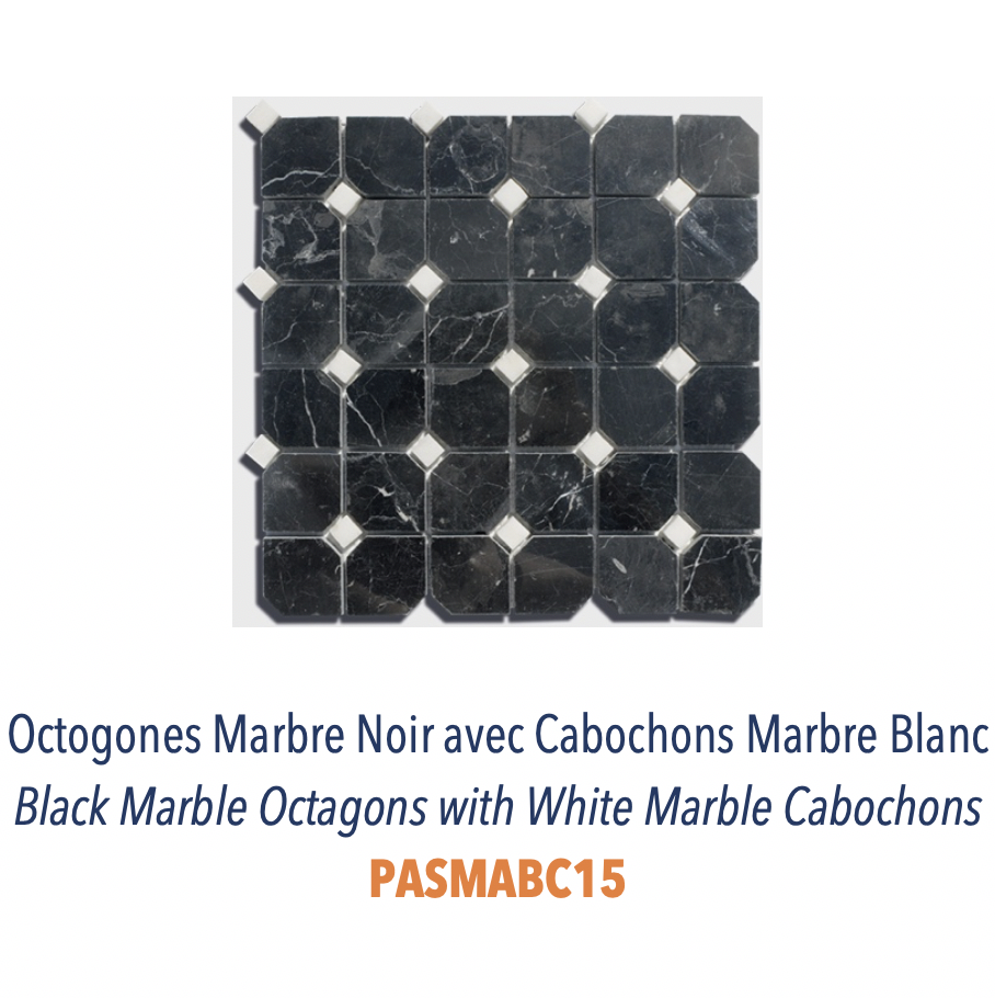 Mosaïques Marbre Noir & Blanc