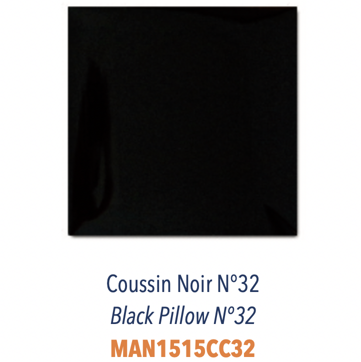 Carreau 3D Coussin Bombé Matelassé Noir