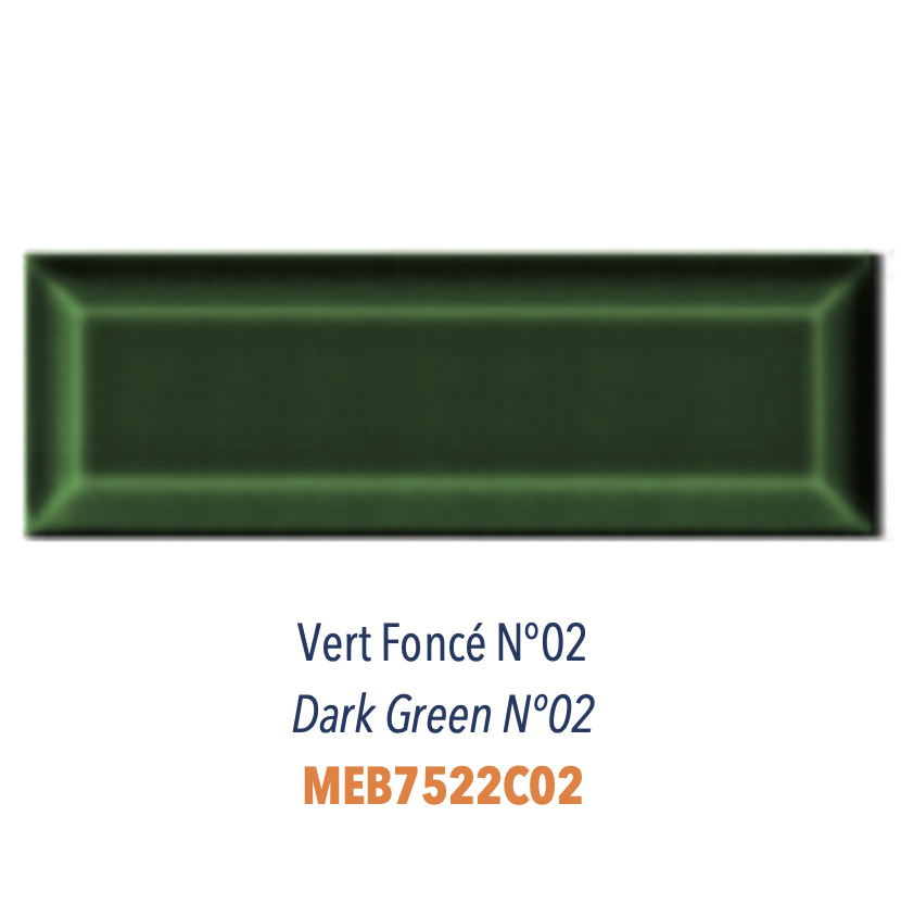 Carreau Metro Biseauté Allongé Vert Foncé