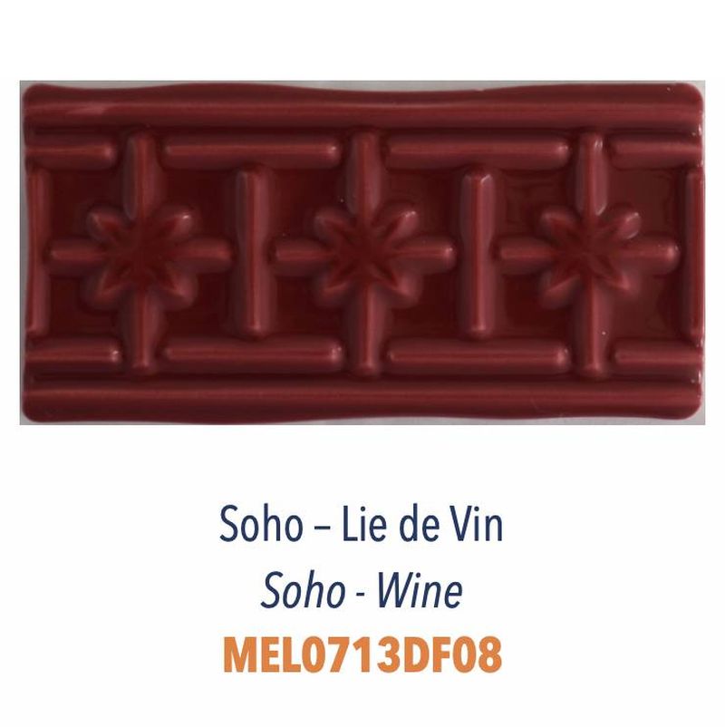 Frise Soho en Relief 3D Lie de Vin