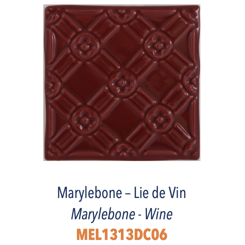 Carreau Relief Marylebone Lie de Vin