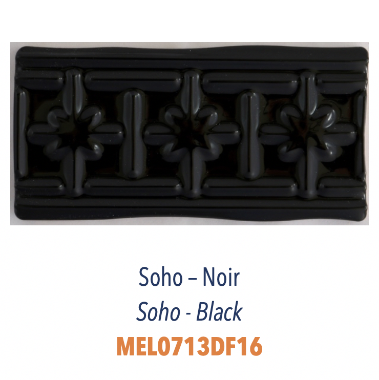 Frise Soho en Relief 3D Noir