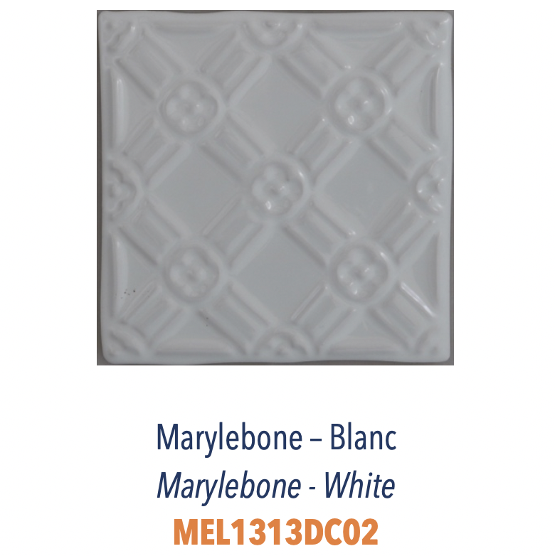 Carreau Relief Marylebone Blanc