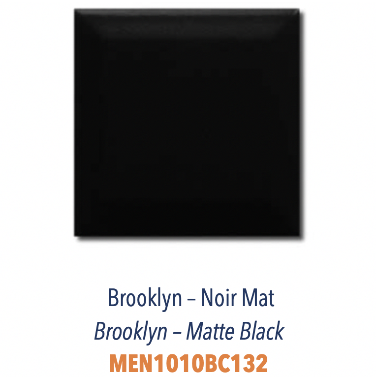 Carreau Plat Broadway Carré Noir Mat
