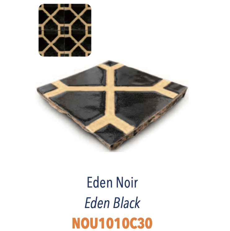 Carreaux Zellige - 10x10 cm - Motifs Eden