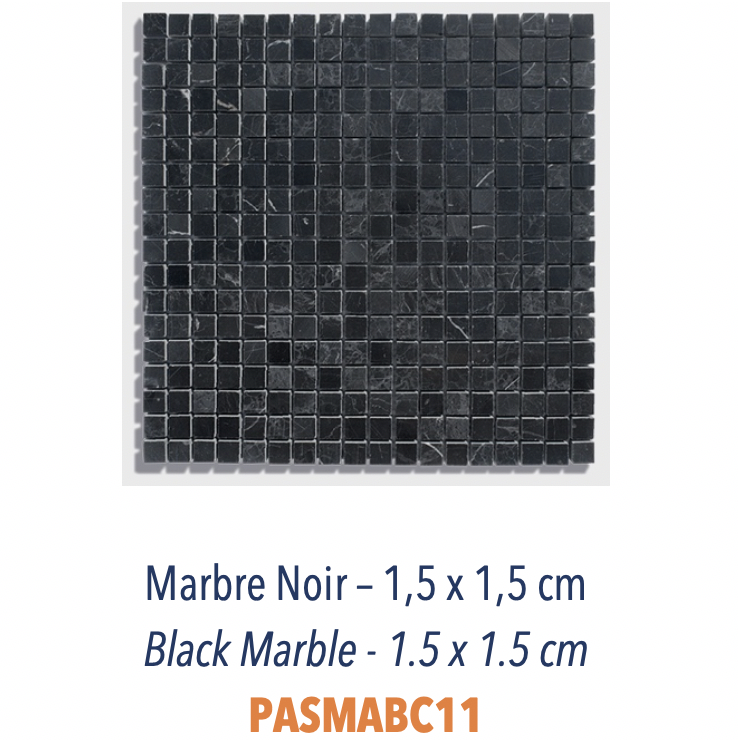 Mosaïques Marbre Noir & Blanc