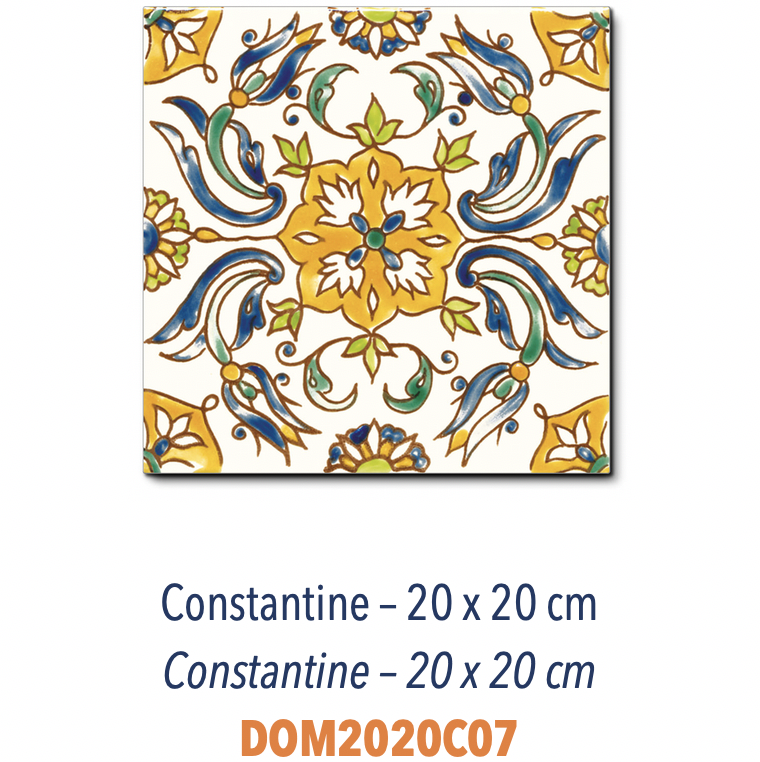 Décors Méditerranéens - Carreaux 10x10 et 20x20 peints à la main