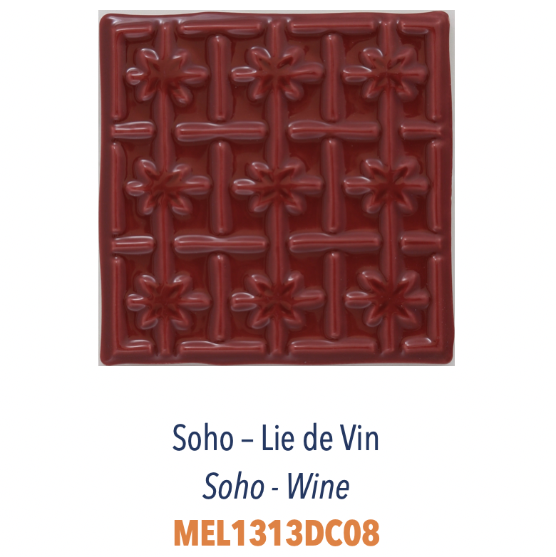 Carreau Relief Soho Lie de Vin