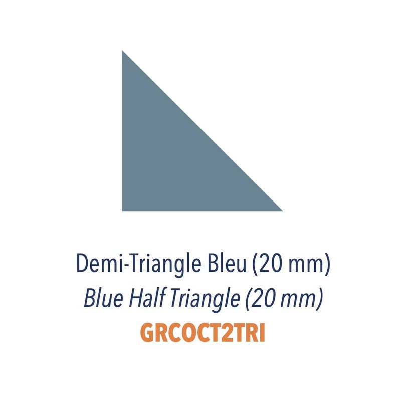 Demi Triangle Grès Cérame Pleine Masse Bleu