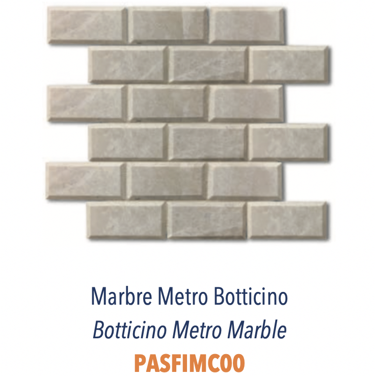 Mosaïques Marbre Noir, Blanc & Beige