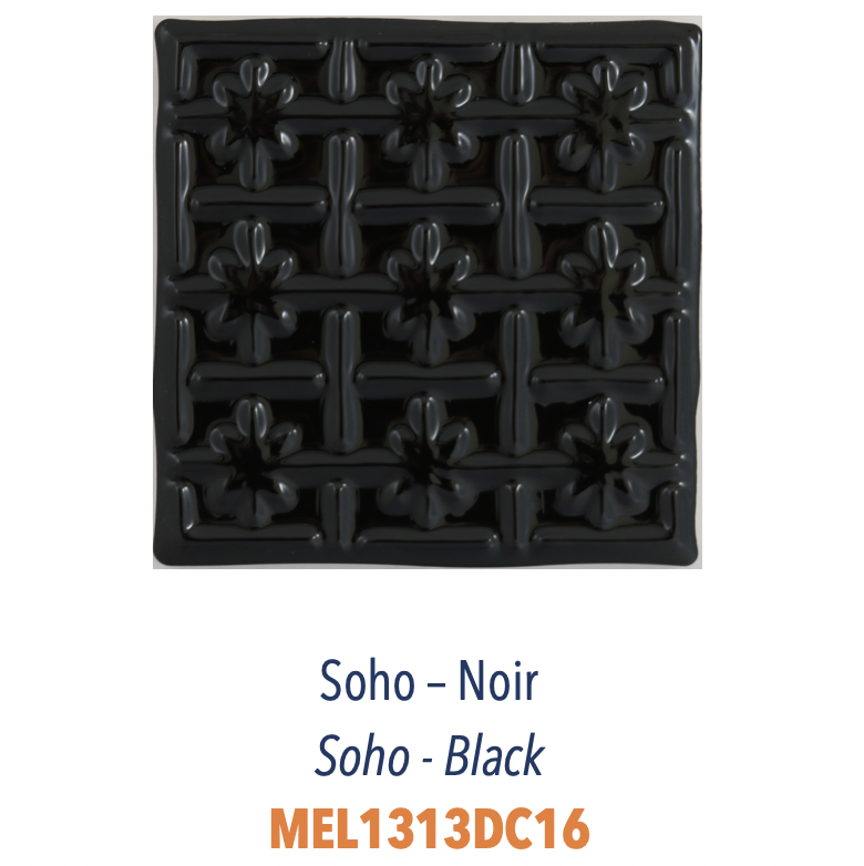 Carreau Relief Soho Noir