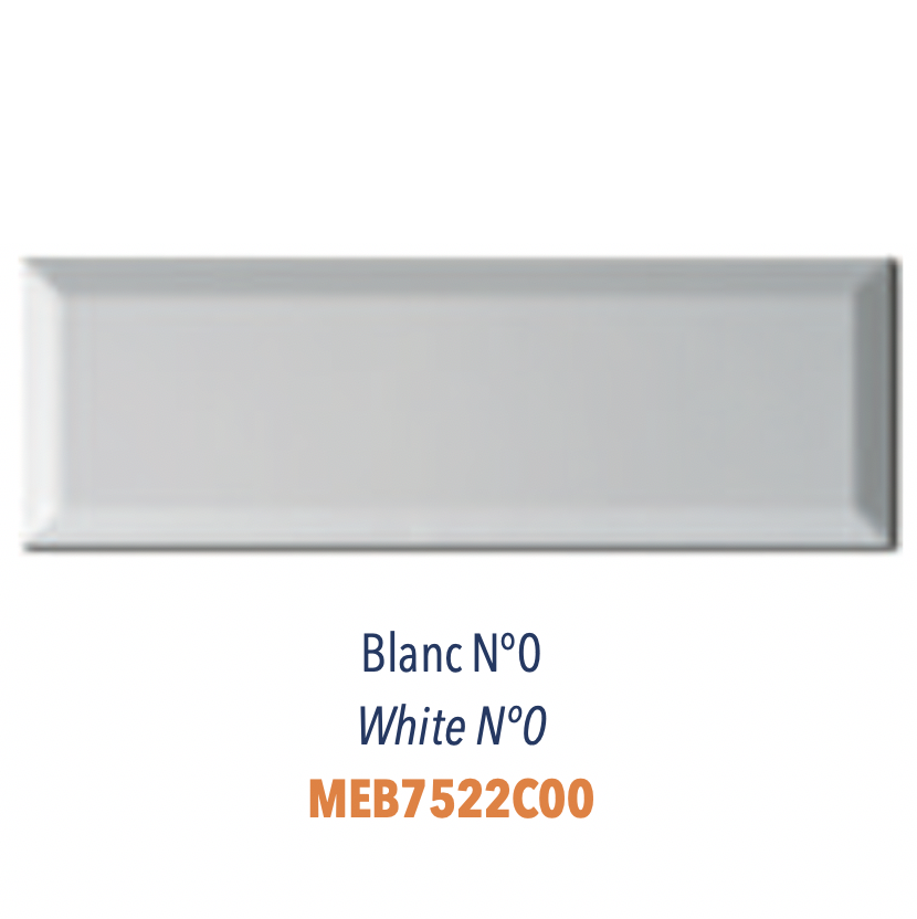 Carreau Metro Biseauté Allongé Blanc