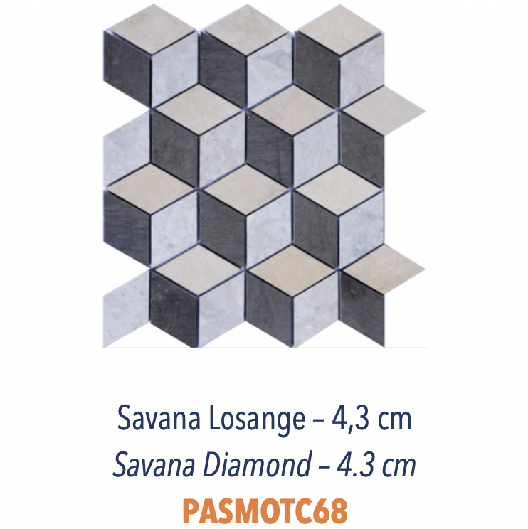 Mosaïques Thala Beige, Thala Gris & Gris Foussana