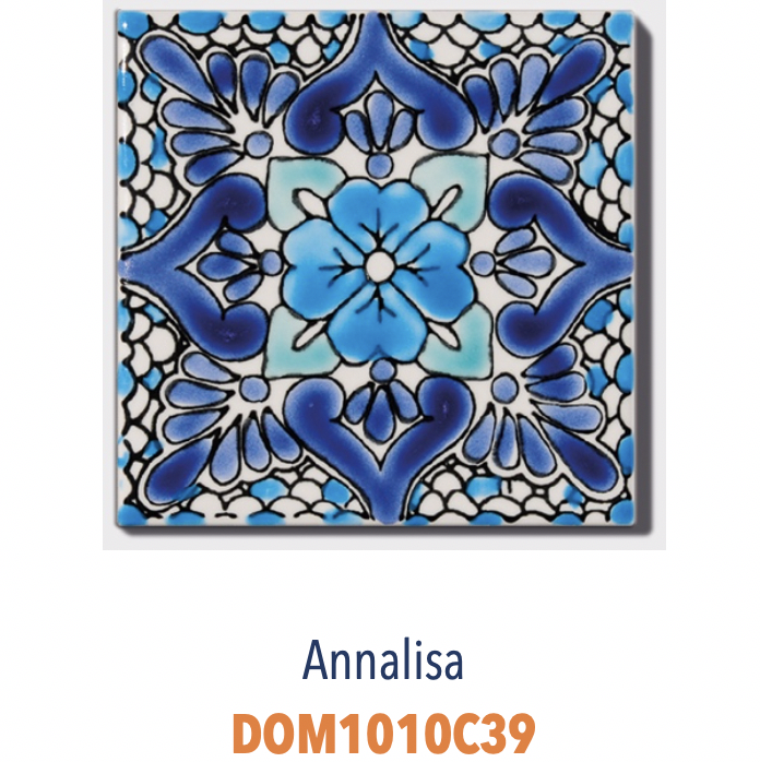 Décors Mexicains - Carreaux 10x10 peints à la main