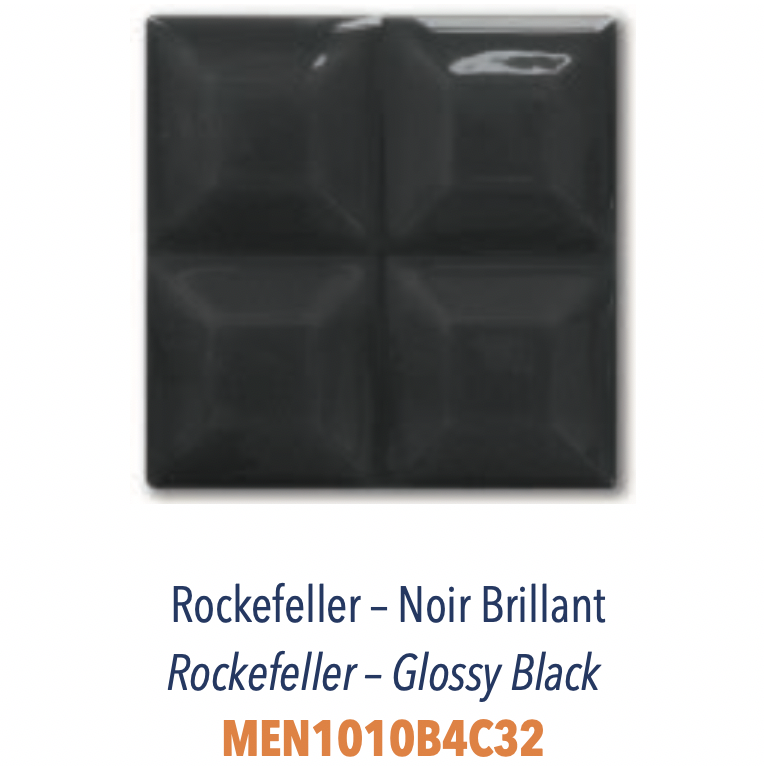 Carreau 3D avec 4 carreaux biseautés Noir