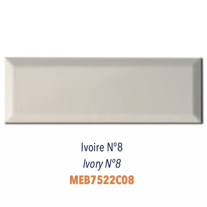 Carreau Metro Biseauté Allongé Ivoire