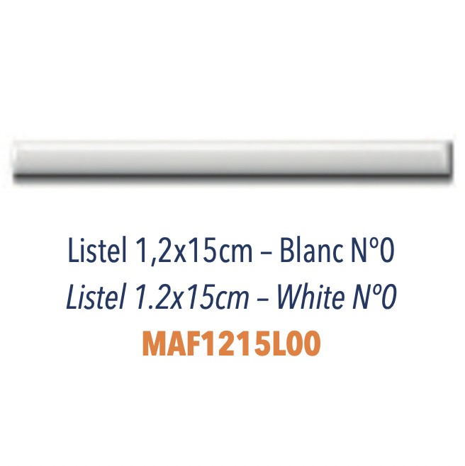 Pièce de finition Listel en céramique Blanc
