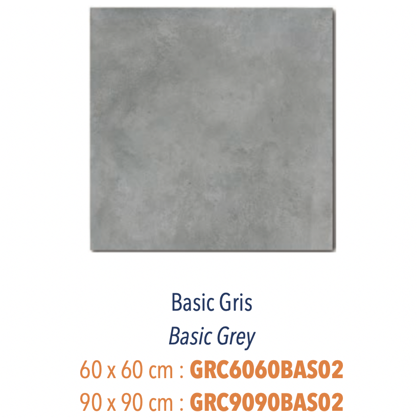 Carreau Grès Cérame Grand Format pour usage intérieur et extérieur au sol et au mur très résistant et pratique Basic Gris