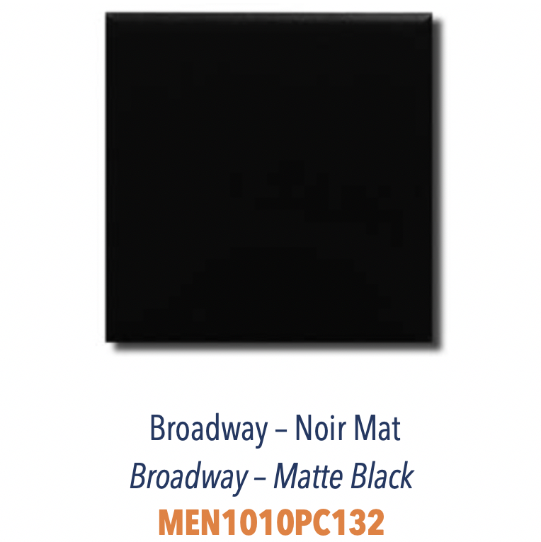 Carreau Plat Broadway Carré Noir Mat