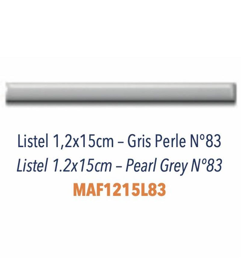Pièce de finition Listel en céramique Gris Perle