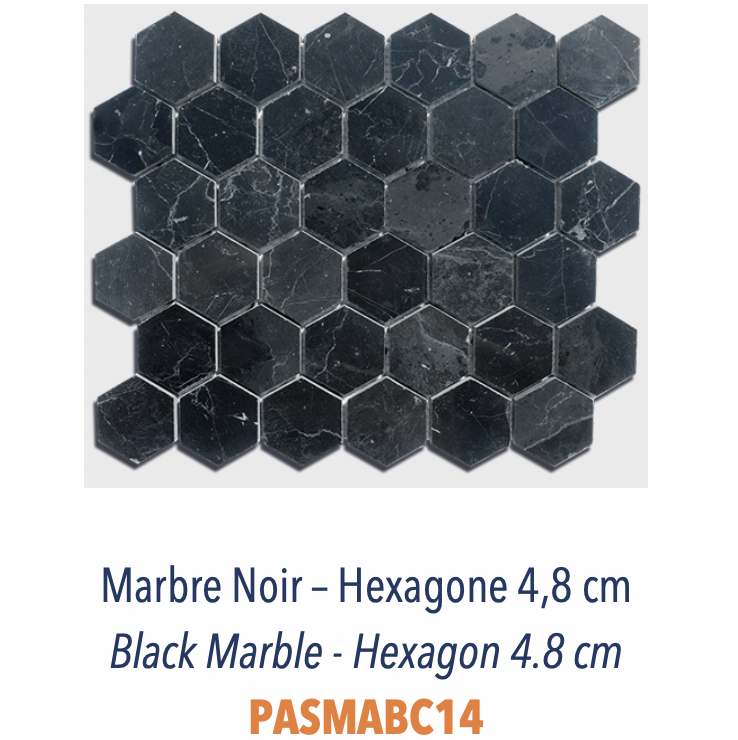 Mosaïques Marbre Noir & Blanc