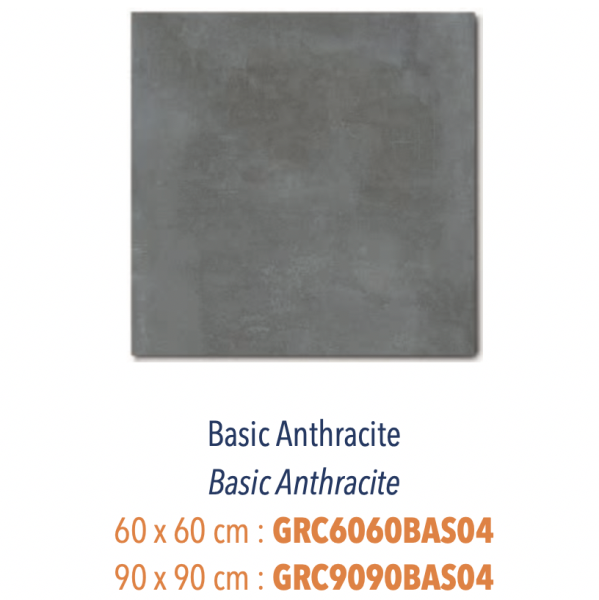 Carreau Grès Cérame Grand Format pour usage intérieur et extérieur au sol et au mur très résistant et pratique Basic Anthracite