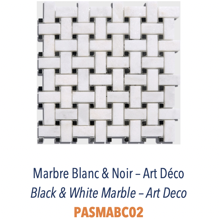 Mosaïques Marbre Noir & Blanc