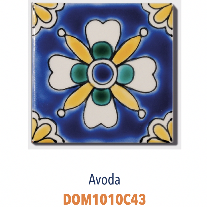 Décors Mexicains - Carreaux 10x10 peints à la main