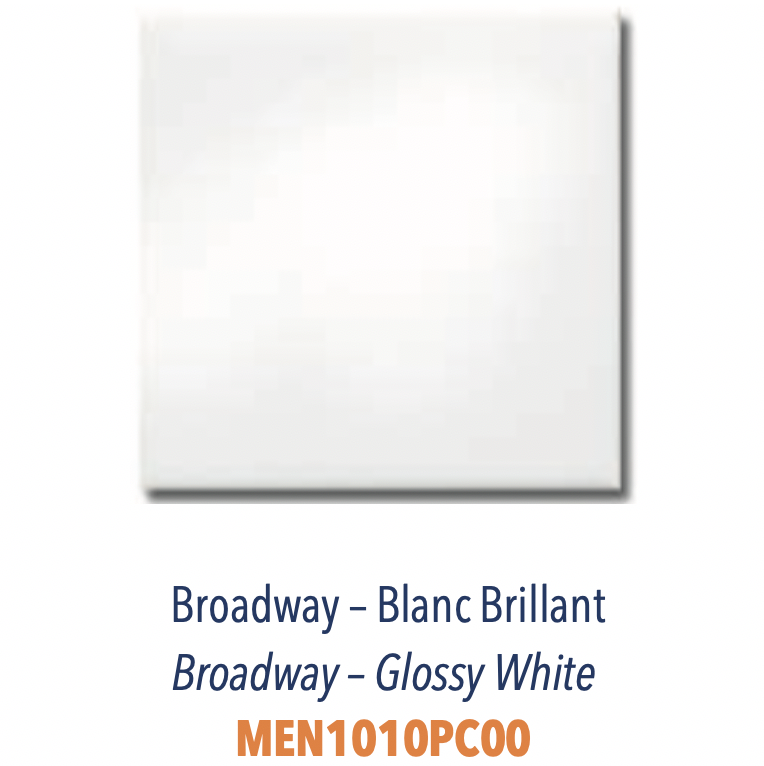 Carreau Plat Broadway Carré Blanc Brillant