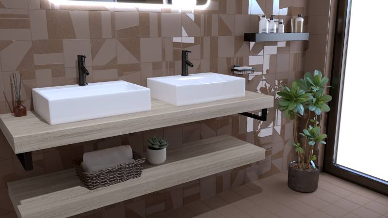 Vosges - Classique 15x15 en grès cérame avec un émaillage sélectif