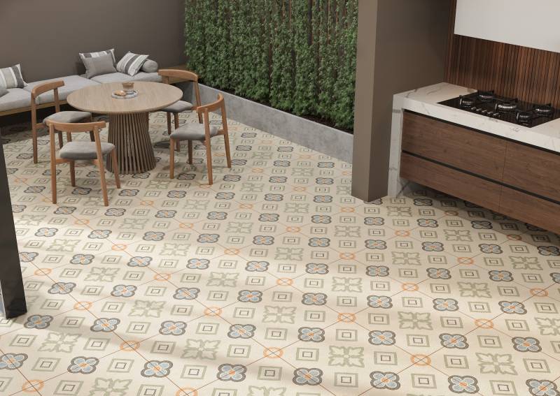 Astéria – Le charme mosaïque en grand format 60x60 cm