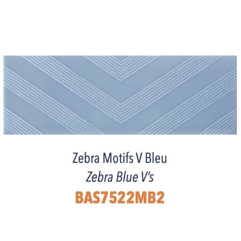 Carreau Zebra Motifs V Bleu