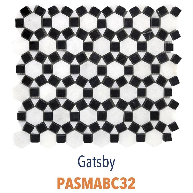 Mosaïques Marbre Noir & Blanc