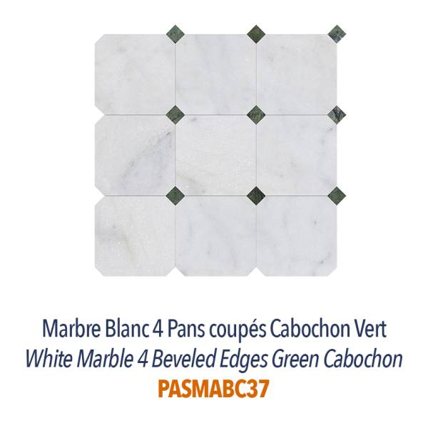 Mosaïques Marbre Noir, Blanc & Beige