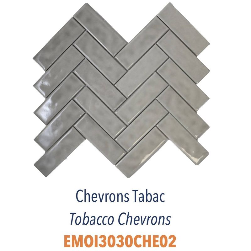 Mosaïques Chevron en grès cérame émaillé