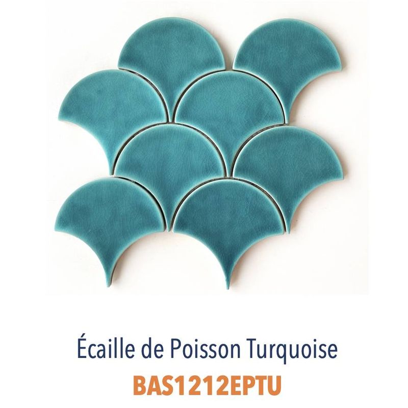 Ecailles avec émaillage craquelé - Seront chez vous comme un poisson dans l'eau