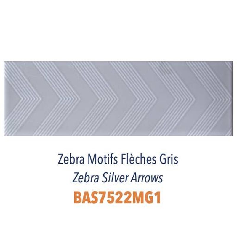 Carreau Zebra Motifs Flèches Gris