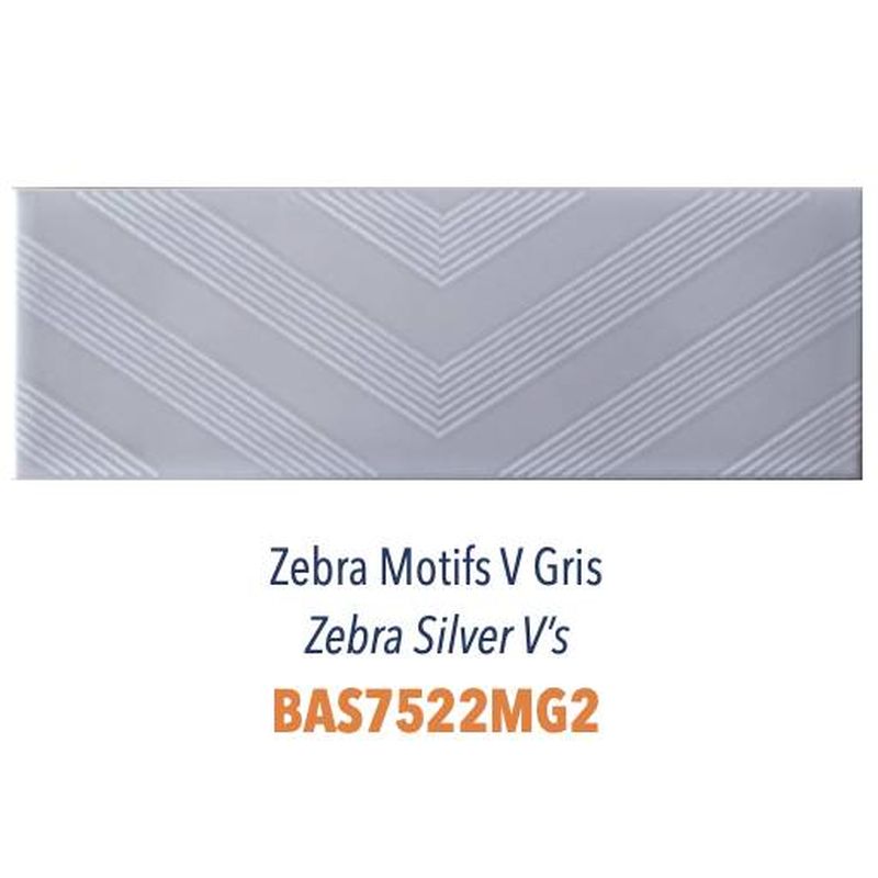 Carreau Zebra Motifs V Gris