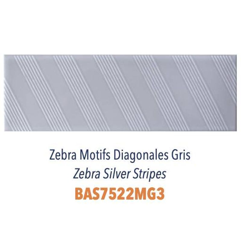 Carreau Zebra Motifs Diagonales Gris