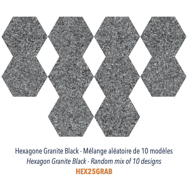 Hexagones Granite - Les antidérapants R11 tendances