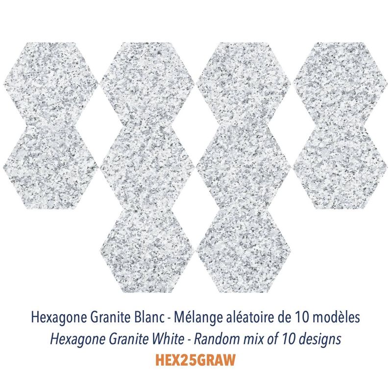 Hexagones Granite - Les antidérapants R11 tendances