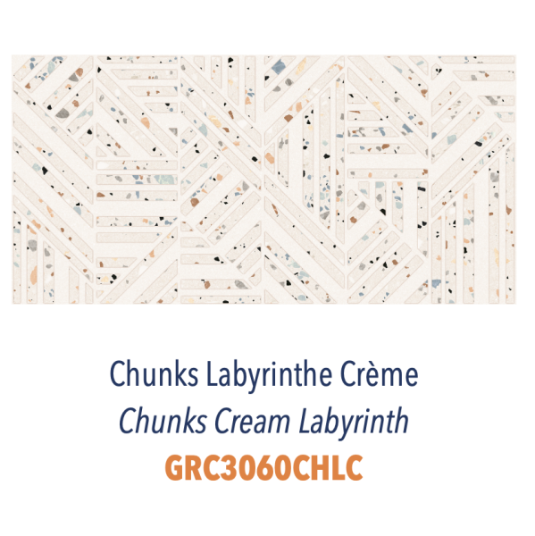 Chunks : Le charme du terrazzo réinventé en 30x60 cm