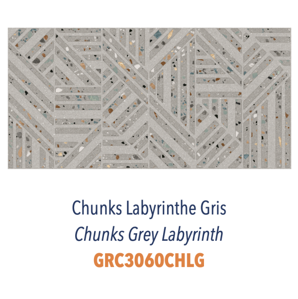 Chunks : Le charme du terrazzo réinventé en 30x60 cm