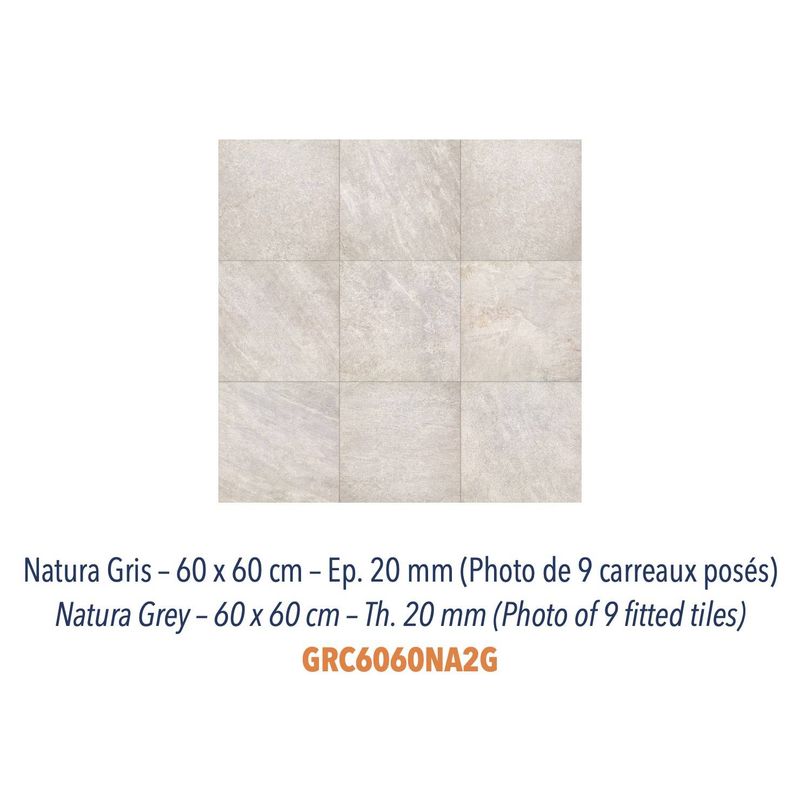 Natura - Carreaux extérieur antidérapants - 2 cm d'épaisseur