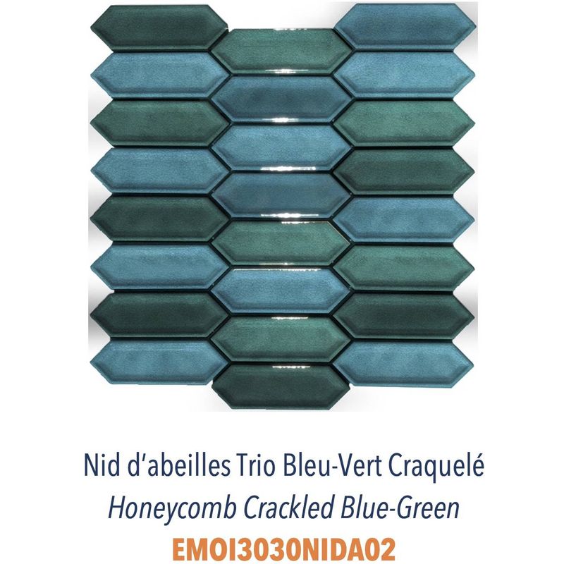 Mosaïques Nid d'Abeilles en grès cérame émaillé