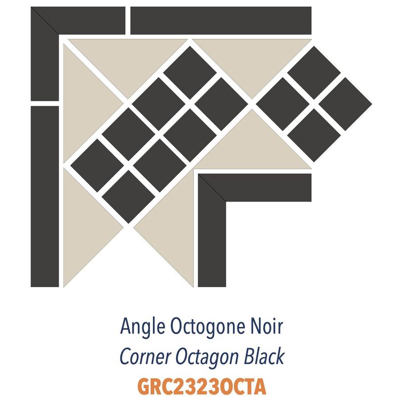 Angle Grès Cérame Pleine Masse Beige et Noir