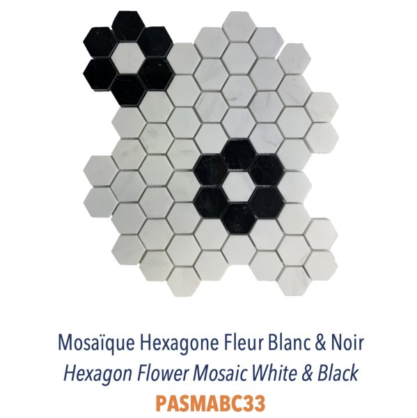 Mosaïques Marbre Noir & Blanc