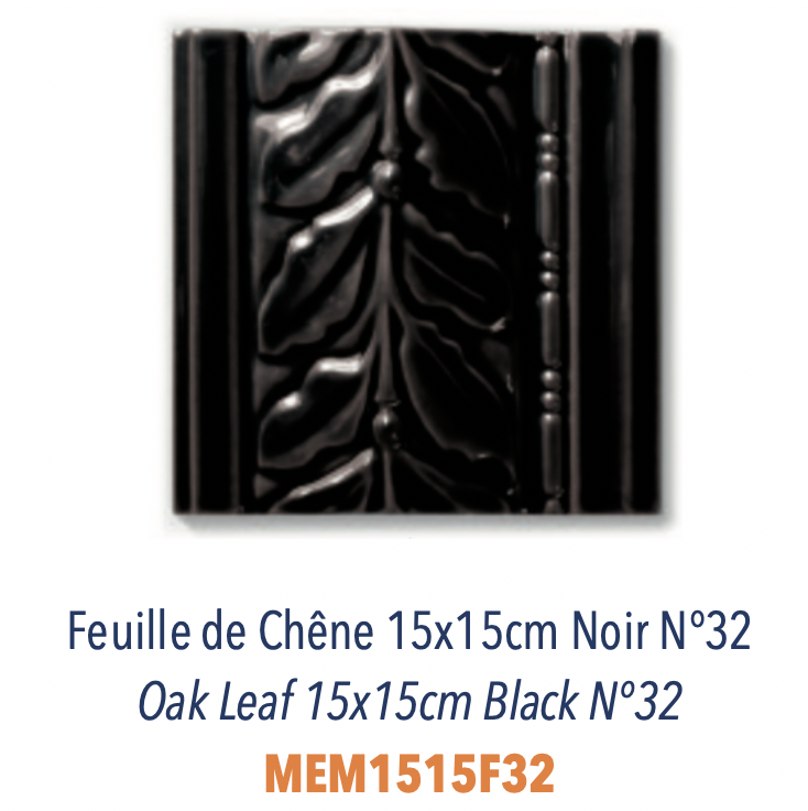 Frise Feuille de Chêne Noir