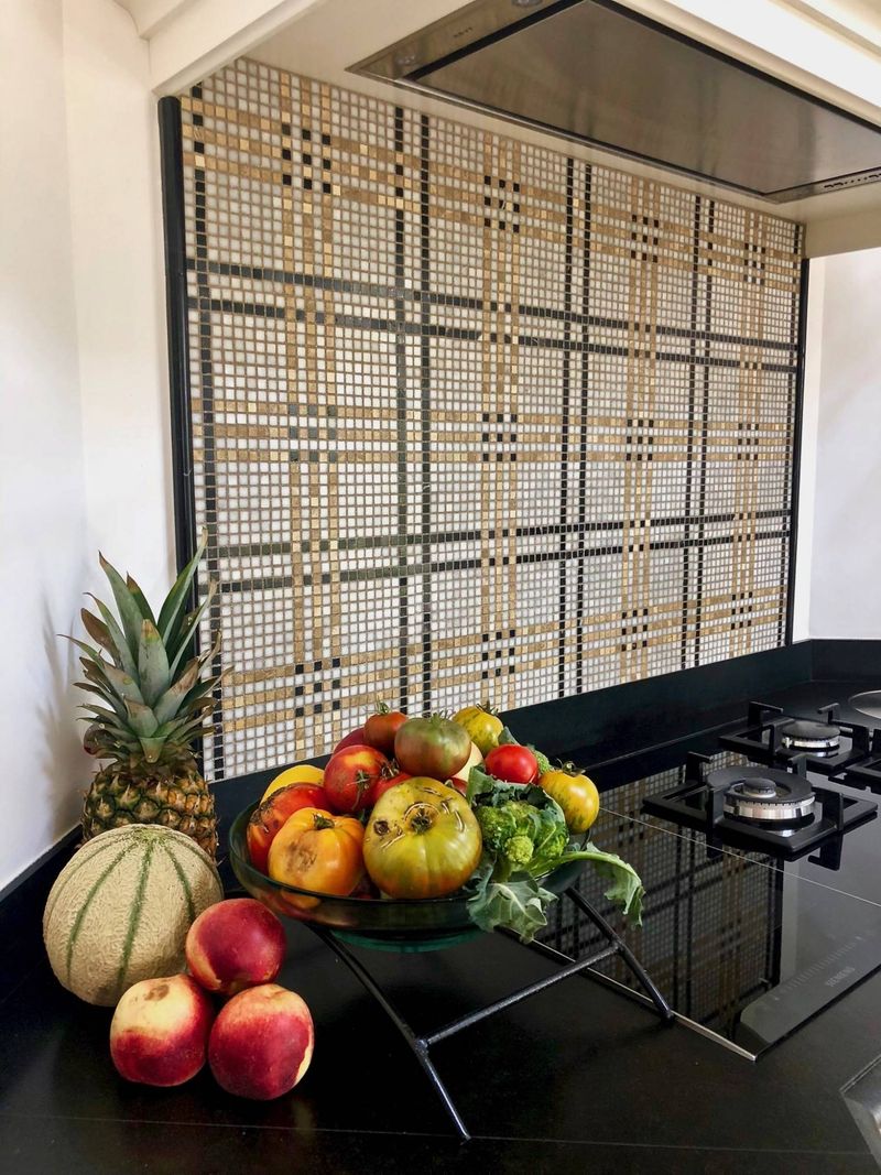 Mosaïques Marbre Noir, Blanc & Beige